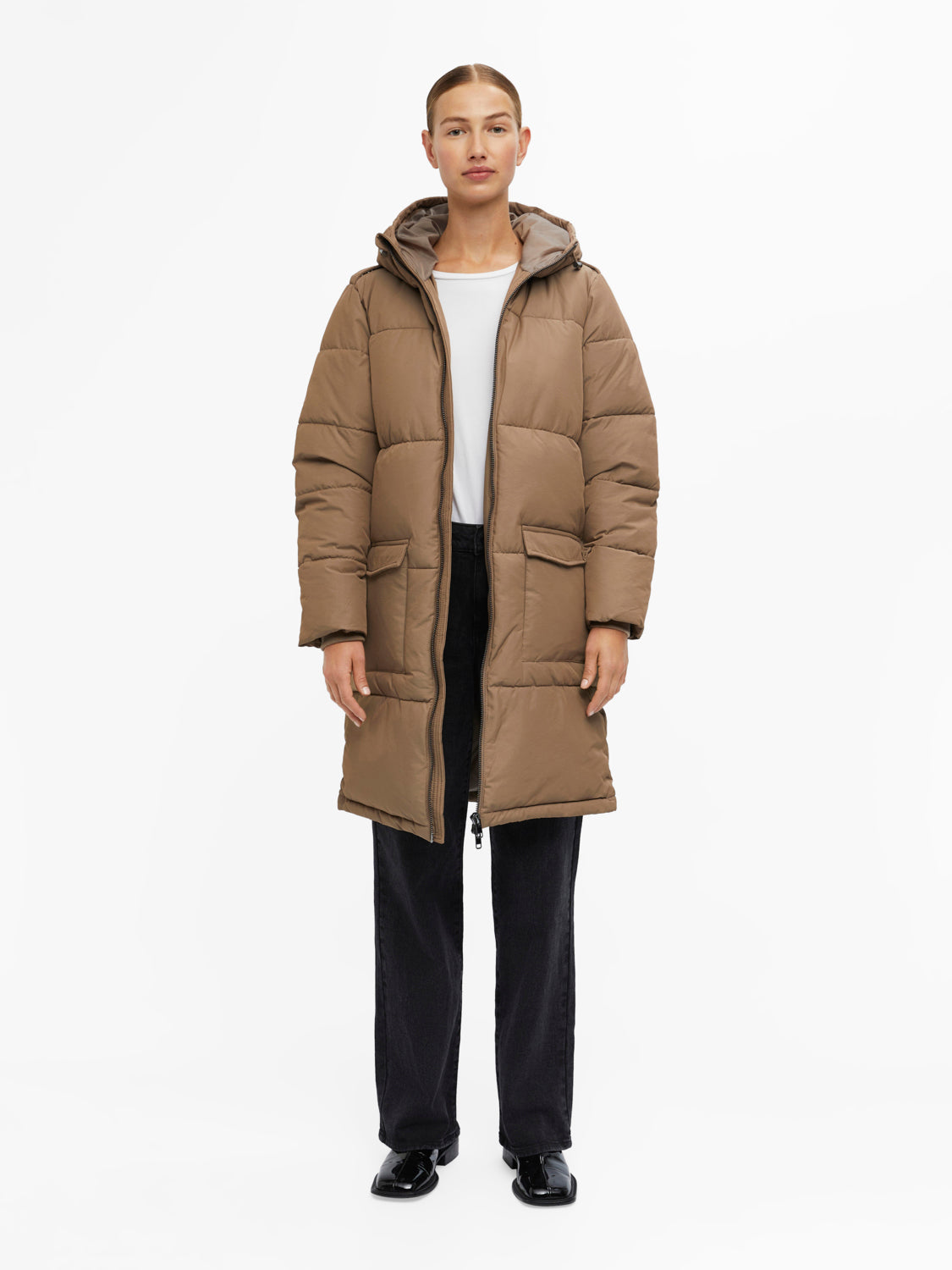 OBJZHANNA Coat - Fossil